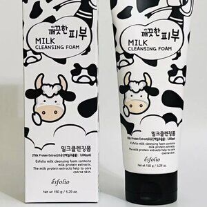 Esfolio Milk Cleansing Foam - Hydrating Korean Skincare Facial Cleanser 5.29 OZ
